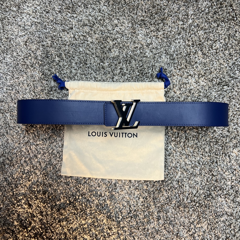 Authentic Louis Vuitton Black and Navy Belt